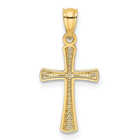 Load image into Gallery viewer, 14k Diamond-cut Cross Pendant
