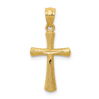 Load image into Gallery viewer, 14k Diamond-cut Cross Pendant
