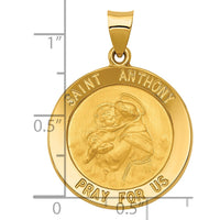 Load image into Gallery viewer, 14k Saint Anthony Medal Hollow Pendant
