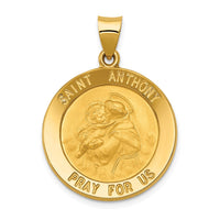 Load image into Gallery viewer, 14k Saint Anthony Medal Hollow Pendant
