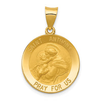Load image into Gallery viewer, 14k Saint Anthony Medal Hollow Pendant
