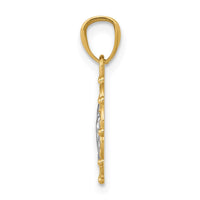 Load image into Gallery viewer, 14k w/Rhodium Framed Cherub Pendant
