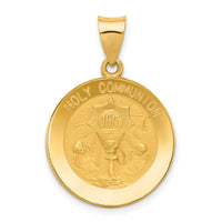 Load image into Gallery viewer, 14k Holy Communion Medal Hollow Pendant
