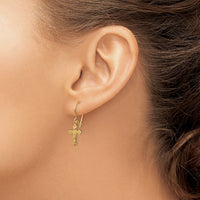 Load image into Gallery viewer, 14k Polished Crucifix Earrings
