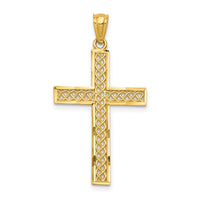 Load image into Gallery viewer, 14k Diamond-cut Filigree Cross Pendant
