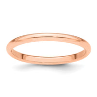 Load image into Gallery viewer, 14k Rose Gold 2mm Half-Round Wedding Band Size 4
