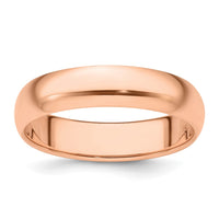 Load image into Gallery viewer, 14k Rose Gold 5mm Half-Round Wedding Band Size 7.5
