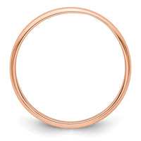 Load image into Gallery viewer, 14k Rose Gold 2mm Lightweight Half Round Wedding Band Size 4.5
