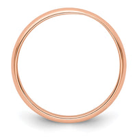 Load image into Gallery viewer, 14k Rose Gold 3mm Lightweight Half Round Wedding Band Size 4
