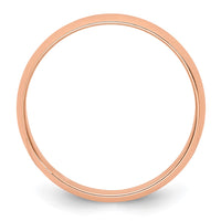 Load image into Gallery viewer, 14k Rose Gold 4mm Lightweight Half Round Wedding Band Size 6.5
