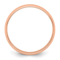 Load image into Gallery viewer, 14k Rose Gold 5mm Lightweight Half Round Wedding Band Size 5.5
