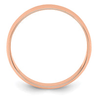 Load image into Gallery viewer, 14k Rose Gold 6mm Lightweight Half Round Wedding Band Size 5.5
