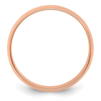 Load image into Gallery viewer, 14k Rose Gold 8mm Lightweight Half Round Wedding Band Size 7
