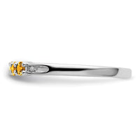 Load image into Gallery viewer, 10k White Gold Citrine (heat treated) &amp; Diamond Ring
