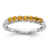 10k White Gold Citrine (heat treated) & Diamond Ring