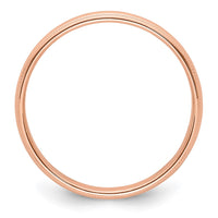 Load image into Gallery viewer, 14k Rose Gold 4mm Milgrain Half-Round Wedding Band Size 4.5

