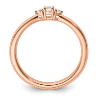 Load image into Gallery viewer, 14K Rose Gold Diamond Complete 3 Stone Promise/Engagement Ring
