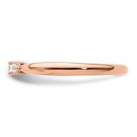 Load image into Gallery viewer, 14K Rose Gold Diamond Complete 3 Stone Promise/Engagement Ring
