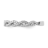 Load image into Gallery viewer, 14k White Gold Twisted Diamond Wedding Band
