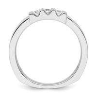 Load image into Gallery viewer, 14k White Gold Polished and Satin Diamond Mens Wedding Band
