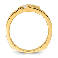 Load image into Gallery viewer, 14k Polished Diamond Mens Wedding Band
