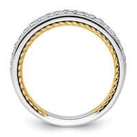 Load image into Gallery viewer, 14k Two-tone Diamond Wedding Band

