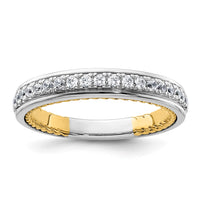 Load image into Gallery viewer, 14k Two-tone Diamond Wedding Band
