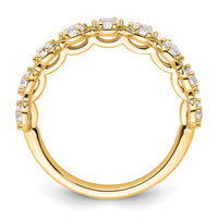 Load image into Gallery viewer, 14k Hexagon Setting Diamond Wedding Band
