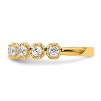 Load image into Gallery viewer, 14k Hexagon Setting Diamond Wedding Band
