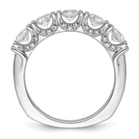 Load image into Gallery viewer, 14k White Gold Diamond Tension Set Wedding Band
