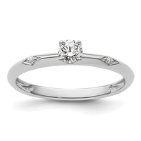 Load image into Gallery viewer, 14k White Gold Polished Complete Diamond Promise Ring
