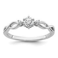 Load image into Gallery viewer, 14k White Gold Complete Diamond 3 Stone Infinity Engagement Ring
