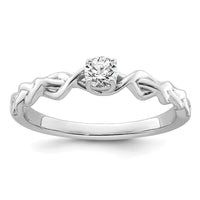 Load image into Gallery viewer, 14k White Gold Complete Diamond Braided Design Engagement Ring
