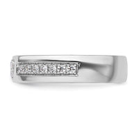 Load image into Gallery viewer, 14k White Gold Heart Diamond Womens Complete Wedding Band
