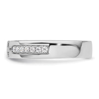 Load image into Gallery viewer, 14k White Gold Cross Diamond Mens Complete Wedding Band

