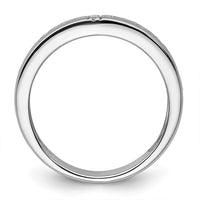 Load image into Gallery viewer, 14k White Gold Cross Diamond Womens Complete Wedding Band
