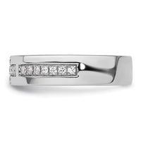 Load image into Gallery viewer, 14k White Gold Cross Diamond Womens Complete Wedding Band
