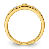 Load image into Gallery viewer, 14k Hexagon Diamond Mens Complete Wedding Band
