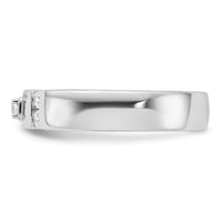 Load image into Gallery viewer, 14k White Gold Square Diamond Mens Complete Wedding Band
