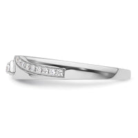 Load image into Gallery viewer, 14k White Gold Triangle Diamond Mens Complete Wedding Band
