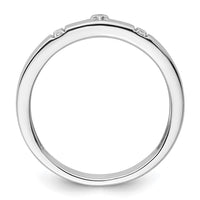 Load image into Gallery viewer, 14k White Gold Star of David Diamond Mens Complete Wedding Band
