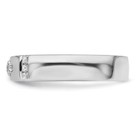 Load image into Gallery viewer, 14k White Gold Star of David Diamond Mens Complete Wedding Band
