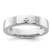 Load image into Gallery viewer, 14k White Gold Star of David Diamond Mens Complete Wedding Band
