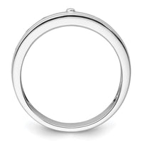 Load image into Gallery viewer, 14k White Gold Diamond Mens Complete Wedding Band
