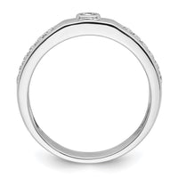 Load image into Gallery viewer, 14k White Gold Diamond Mens Complete Wedding Band
