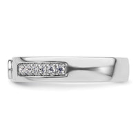 Load image into Gallery viewer, 14k White Gold Diamond Mens Complete Wedding Band
