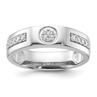 Load image into Gallery viewer, 14k White Gold Diamond Womens Complete Wedding Band
