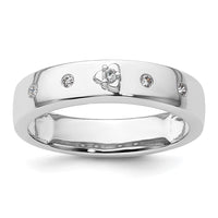 Load image into Gallery viewer, 14k White Gold Diamond Mens Complete Wedding Band
