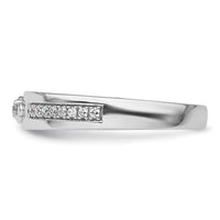Load image into Gallery viewer, 14k White Gold Diamond Mens Complete Wedding Band
