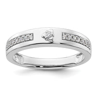 Load image into Gallery viewer, 14k White Gold Diamond Mens Complete Wedding Band
